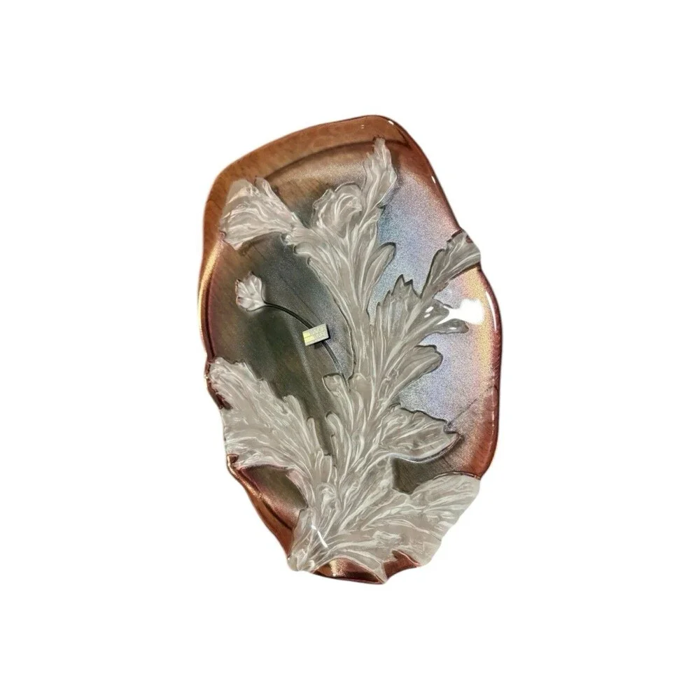 Savori Vivre W. Germany Vintage Tivoli Tulips Crystal Frosted Acid Wash 16x12 VT